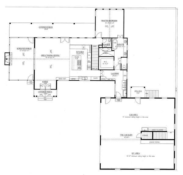 Architectural House Design - Craftsman Floor Plan - Main Floor Plan #437-112