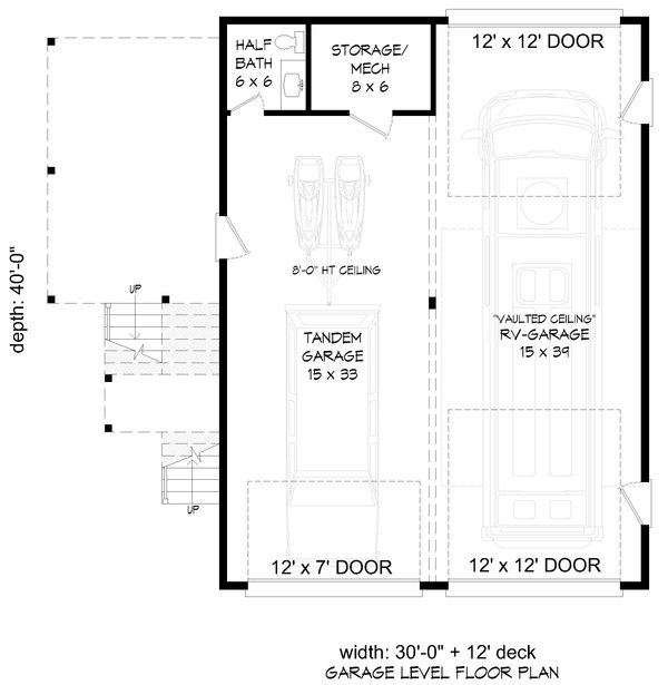 Contemporary Floor Plan - Main Floor Plan #932-1185