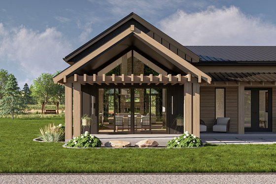 Exterior - Outdoor Living for Barndominium House Plan #455-381 - 2 bed, 2.5 bath