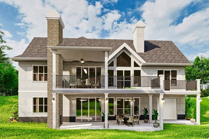 Home Plan - Exterior - Front Elevation 4 for Craftsman House Plan #54-426 - 3 bed, 2 bath