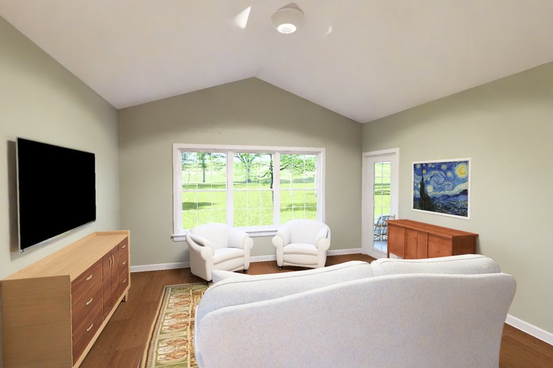 House Blueprint - Interior - Family Room 1 for Cottage House Plan #513-2438 - 3 bed, 2 bath