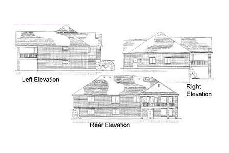 Dream House Plan - Exterior - Rear Elevation for Traditional House Plan #5-131 - 4 bed, 2.5 bath