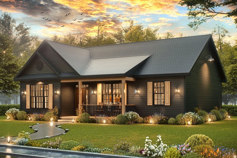 Home Plan - Exterior - Front Elevation 5 for Traditional House Plan #54-626 - 3 bed, 2 bath