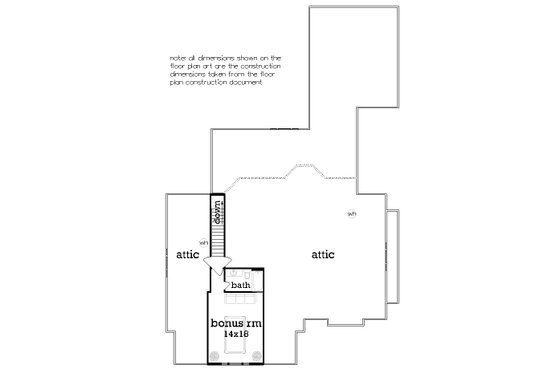 Floor Plan - Upper Floor for Traditional House Plan #45-609 - 3 bed, 2 bath