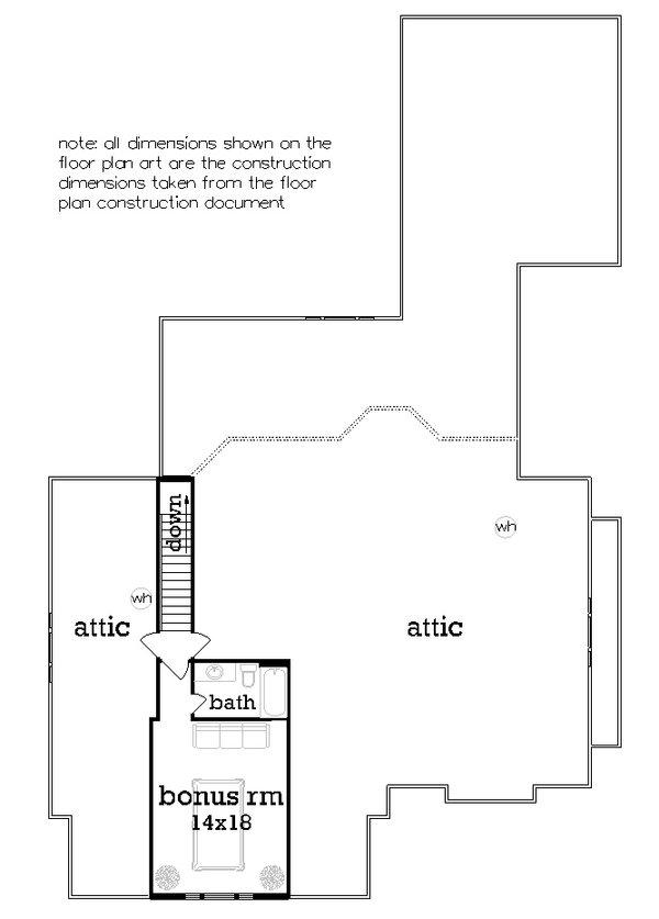 Traditional Floor Plan - Upper Floor Plan #45-609