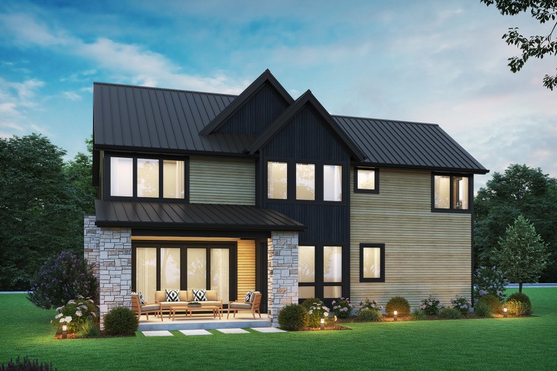 Dream House Plan - Exterior - Rear Elevation for Contemporary House Plan #48-1146 - 4 bed, 2.5 bath