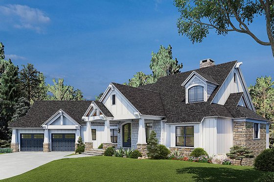 Exterior - Other Elevation 1 for Traditional House Plan #17-3430 - 5 bed, 5.5 bath