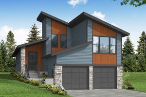 Modern Exterior - Front Elevation Plan #124-1286