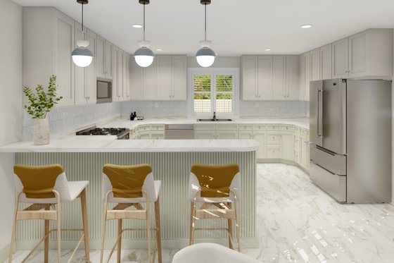 Interior - Kitchen 1 for Ranch House Plan #1060-22 - 5 bed, 3 bath