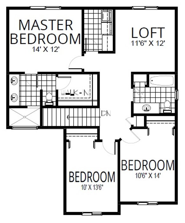 Craftsman Floor Plan - Upper Floor Plan #112-311
