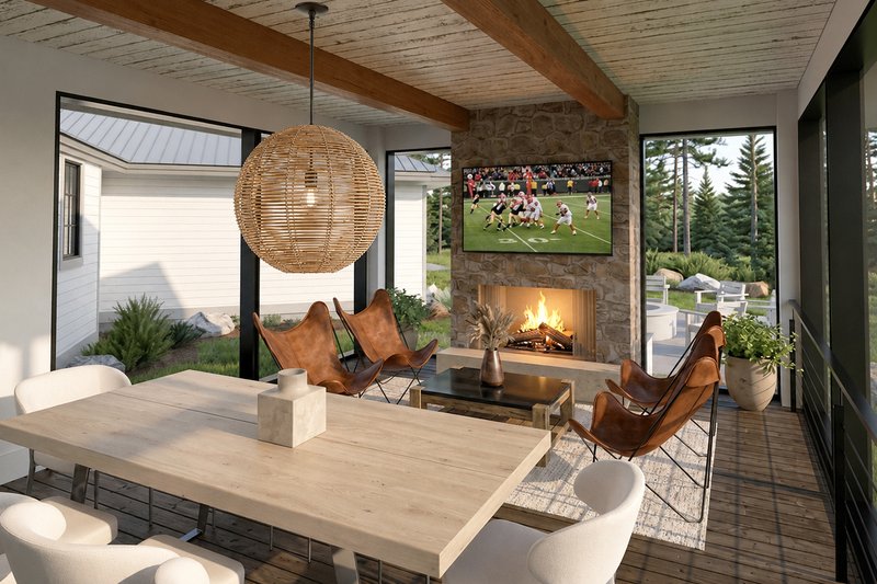 Home Plan - Exterior - Outdoor Living 1 for Farmhouse House Plan #928-451 - 4 bed, 3.5 bath