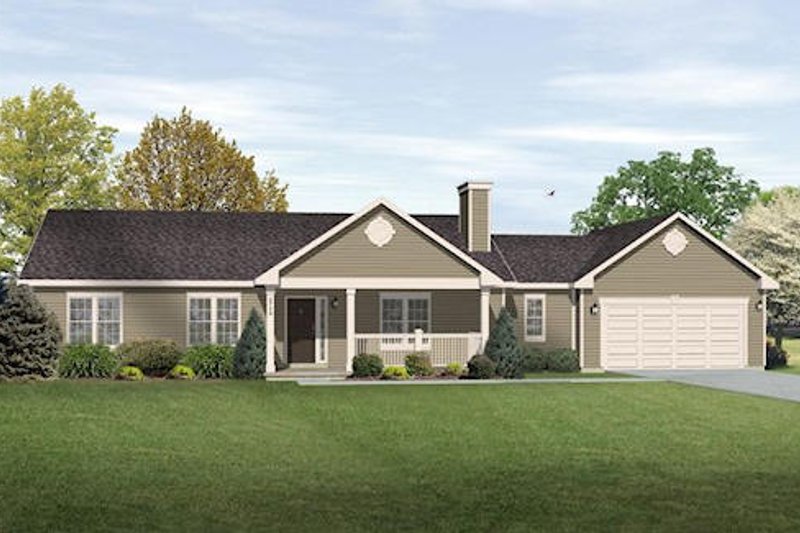 Home Plan - Ranch Exterior - Front Elevation Plan #22-544