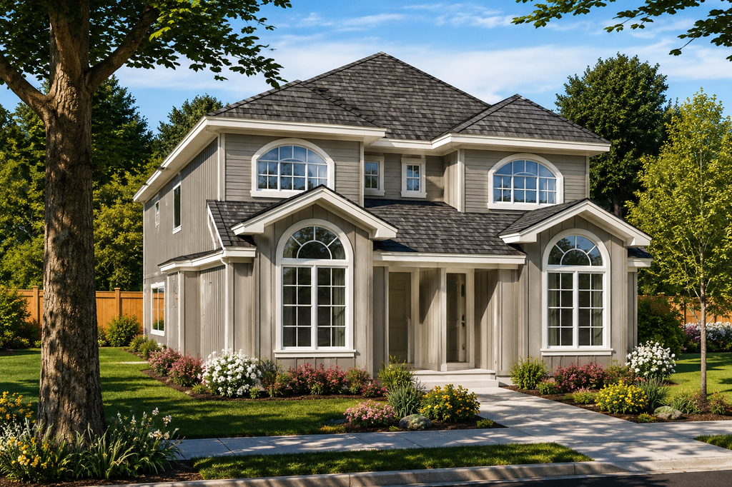 Exterior - Front Elevation 2 for Colonial House Plan #126-228 - 3 bed, 2.5 bath