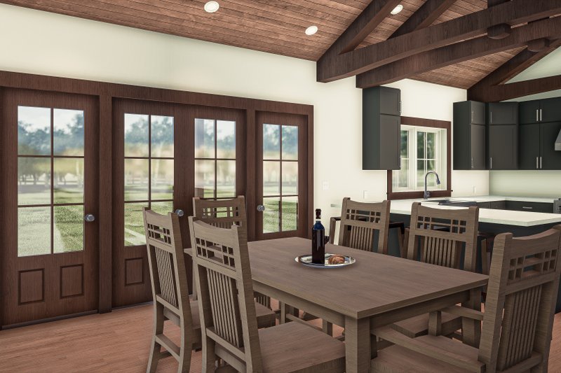 House Blueprint - Interior - Dining Room for Craftsman House Plan #1088-10 - 2 bed, 2 bath