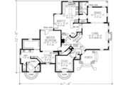 European Style House Plan - 4 Beds 3.5 Baths 3641 Sq/Ft Plan #410-231 