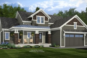 Exterior - Front Elevation 3 for Bungalow House Plan #51-1413 - 4 bed, 3.5 bath