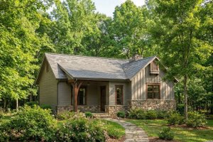 Cottage Exterior - Front Elevation Plan #22-566