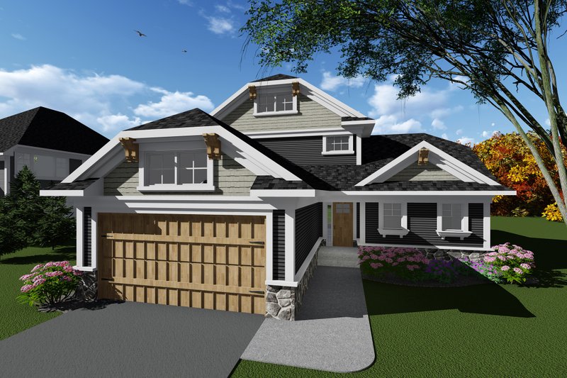 House Design - Craftsman Exterior - Front Elevation Plan #70-1265