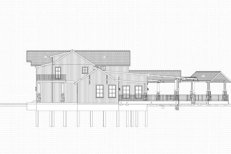 House Blueprint - Exterior - Front Elevation 7 for Cabin House Plan #1109-5 - 5 bed, 5.5 bath