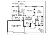 European Style House Plan - 4 Beds 3.5 Baths 3777 Sq/Ft Plan #70-676 