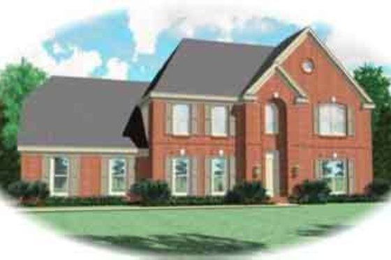 Exterior - Front Elevation for Traditional House Plan #81-490 - 4 bed, 2.5 bath