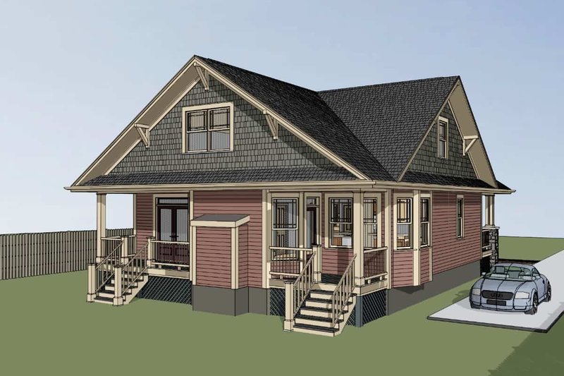 Dream House Plan - Exterior - Other Elevation for Craftsman House Plan #79-359 - 4 bed, 2.5 bath