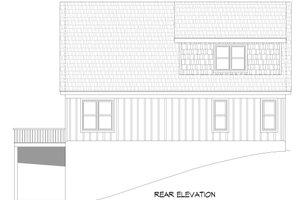 Exterior - Rear Elevation for Southern House Plan #932-840 - 3 bed, 2.5 bath