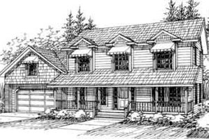 Country Exterior - Front Elevation Plan #117-210