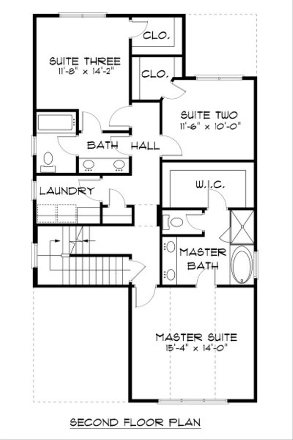 Tudor Floor Plan - Upper Floor Plan #413-869