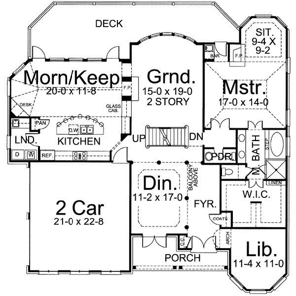 House Plan Design - European Floor Plan - Main Floor Plan #119-141