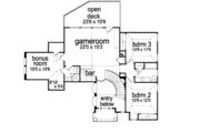 European Style House Plan - 3 Beds 3.5 Baths 3105 Sq/Ft Plan #84-343 