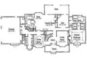 European Style House Plan - 6 Beds 3.5 Baths 4970 Sq/Ft Plan #5-227 