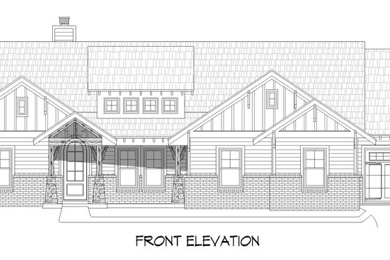 Exterior - Front Elevation 3 for Country House Plan #932-382 - 4 bed, 3.5 bath