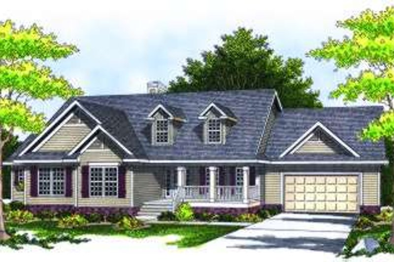 Dream House Plan - Traditional Exterior - Front Elevation Plan #70-787