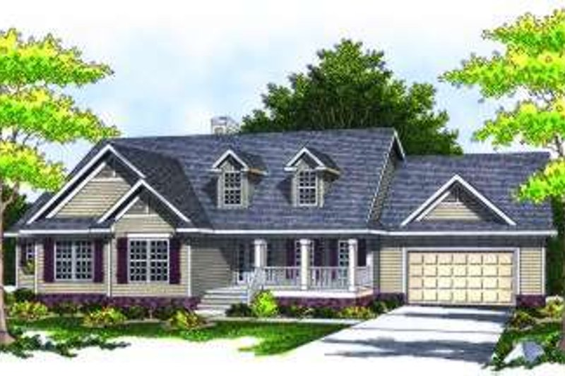 Architectural House Design - Traditional Exterior - Front Elevation Plan #70-787