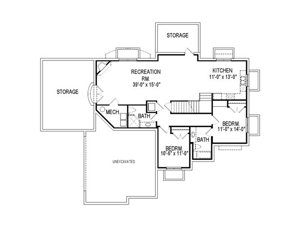 Dream House Plan - European Floor Plan - Lower Floor Plan #920-115