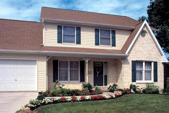 Exterior - Front Elevation for Traditional House Plan #312-847 - 3 bed, 2.5 bath