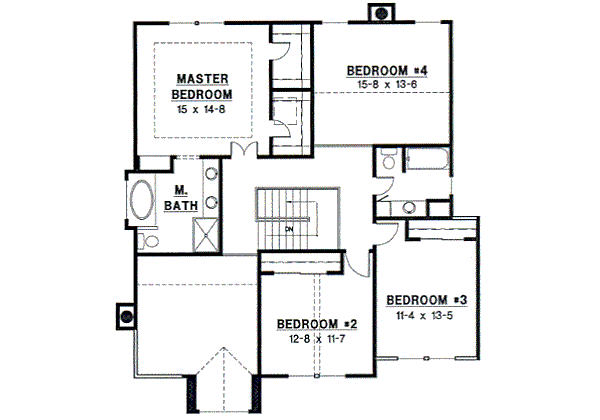 Floor Plan - Upper Floor Plan #67-739