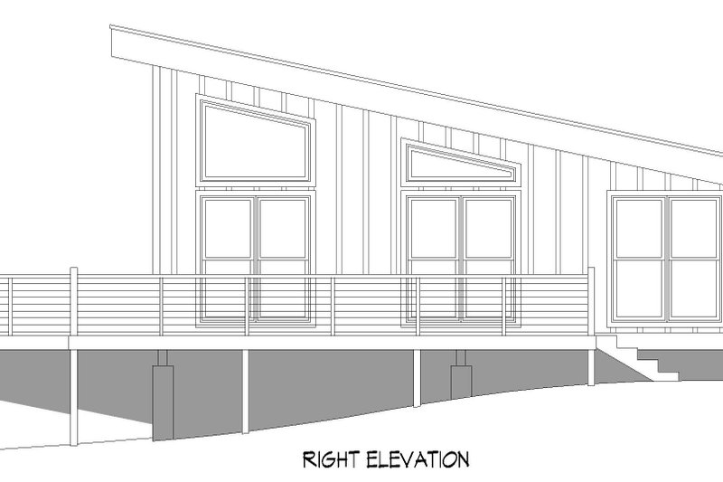 Dream House Plan - Exterior - Other Elevation 1 for Modern House Plan #932-343 - 1 bed, 1 bath