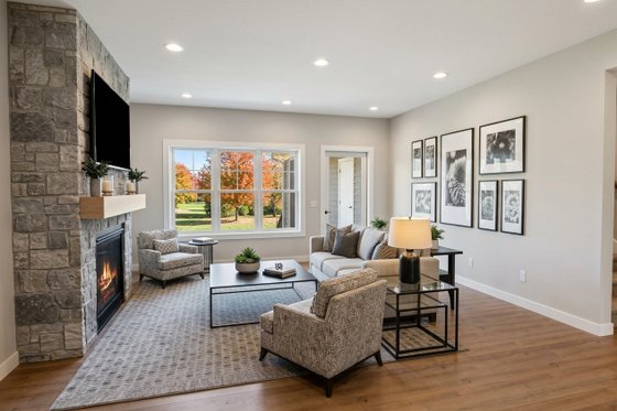 Interior - Family Room 1 for Farmhouse House Plan #51-1532 - 3 bed, 2.5 bath