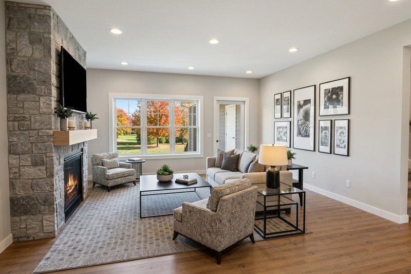 House Plan Design - Interior - Family Room 1 for Farmhouse House Plan #51-1532 - 3 bed, 2.5 bath