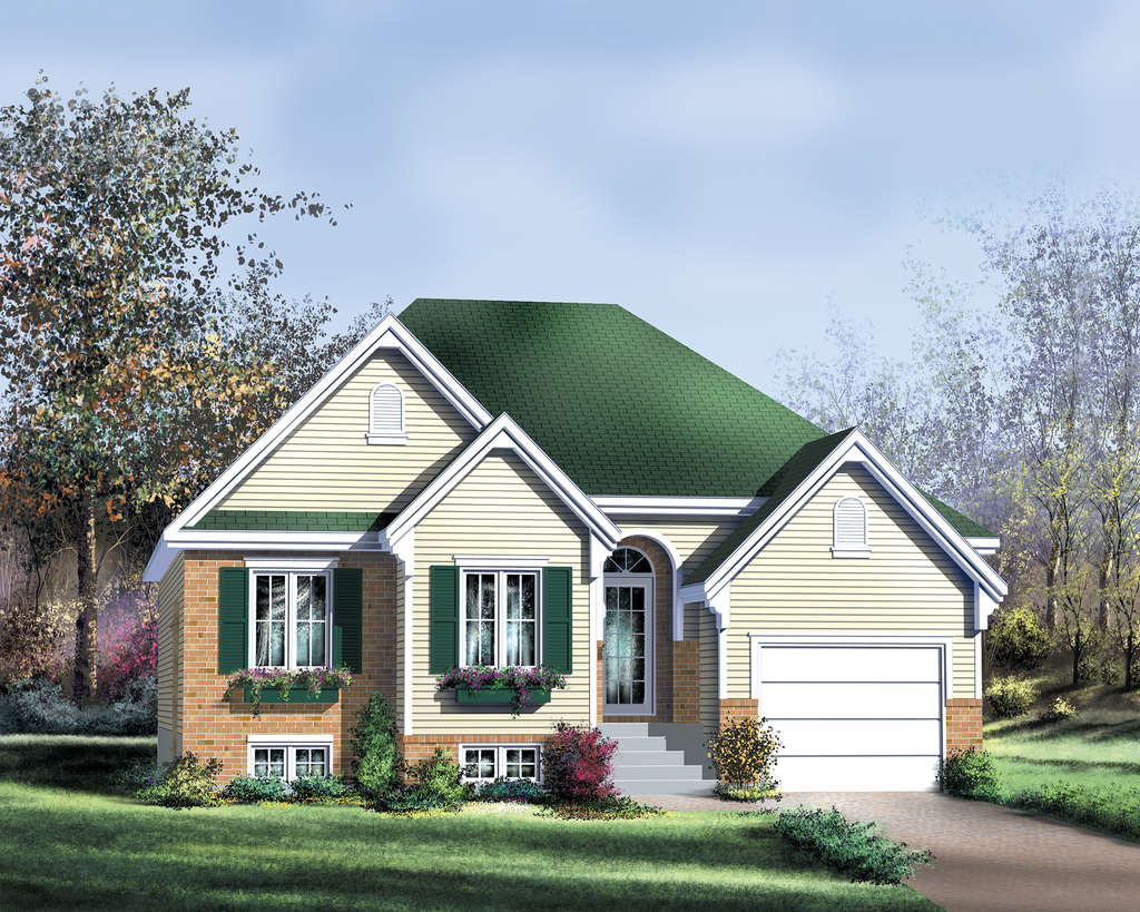 Traditional Style House Plan - 2 Beds 2 Baths 1200 Sq/Ft Plan #25-105