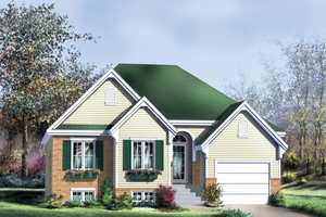 Traditional Exterior - Front Elevation Plan #25-105