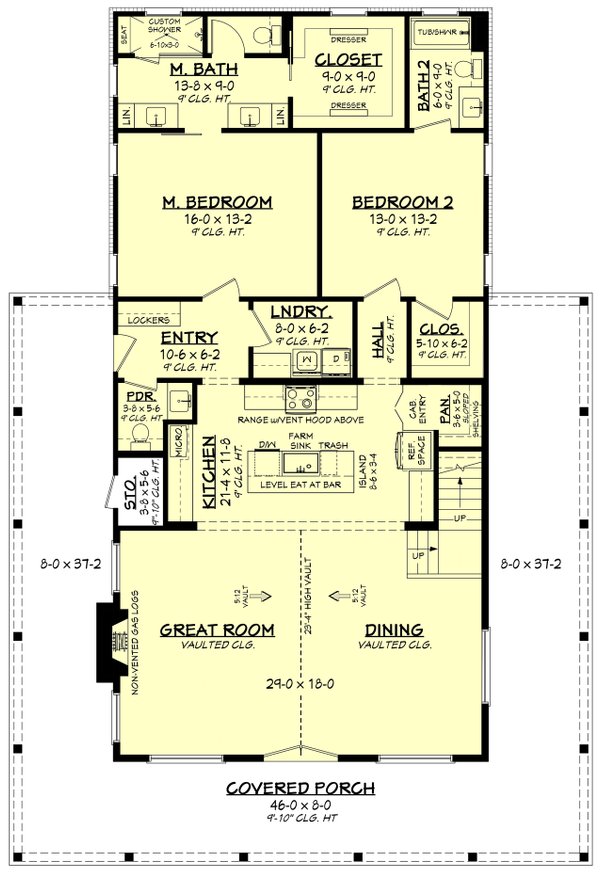 Farmhouse Floor Plan - Main Floor Plan #430-288
