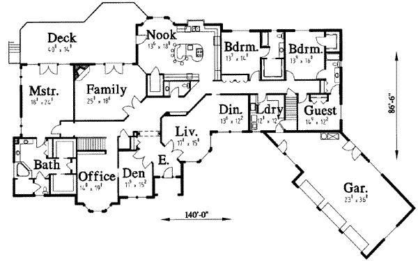 Traditional Floor Plan - Main Floor Plan #303-327
