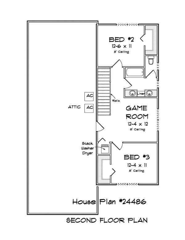 Cottage Floor Plan - Upper Floor Plan #513-2279