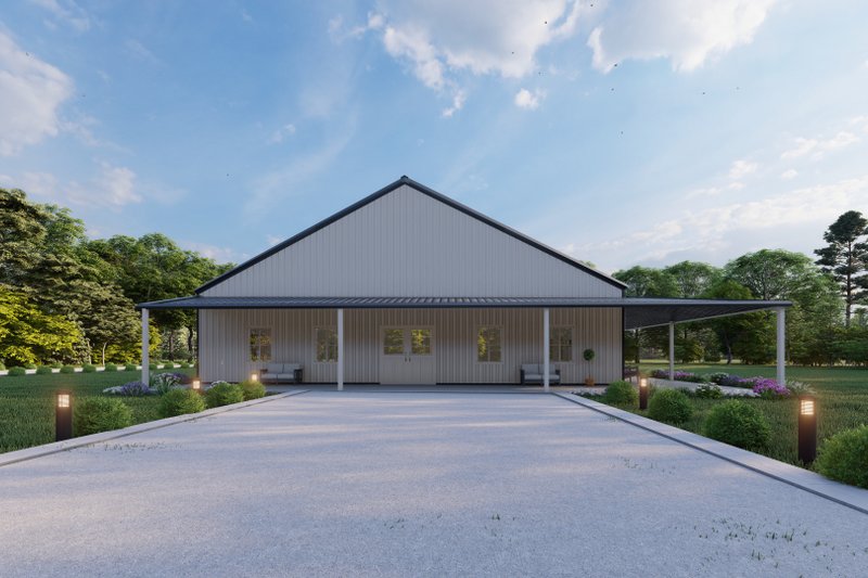 Dream House Plan - Exterior - Other Elevation for Barndominium House Plan #1107-38 - 4 bed, 3 bath