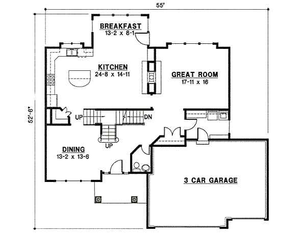 Traditional Floor Plan - Main Floor Plan #67-857