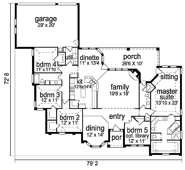 European Floor Plan - Main Floor Plan #84-255