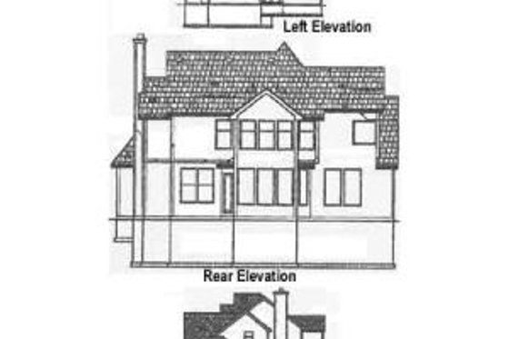 Exterior - Rear Elevation for Traditional House Plan #6-132 - 4 bed, 2.5 bath